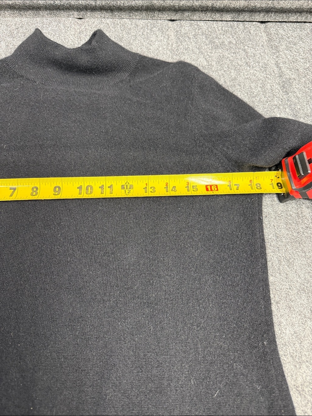 Preston & York Black Mock Neck Sweater 100% Cashmere - Picture 4 of 6